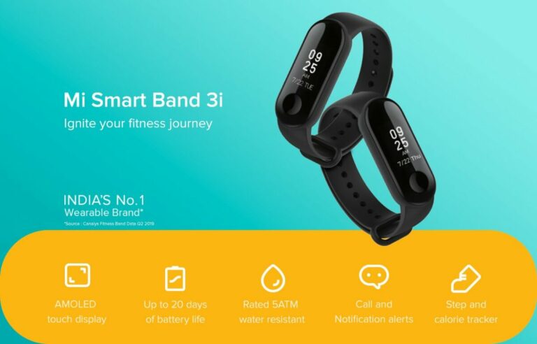 Xiaomi Launched Mi Band 3i in India for Rs. 1,299