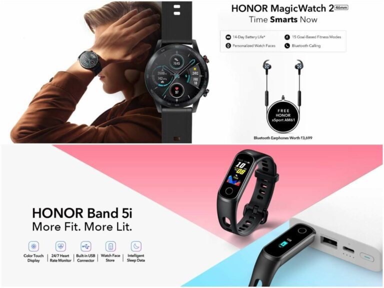 Honor Launched Band 5i and Magic Watch 2 in India