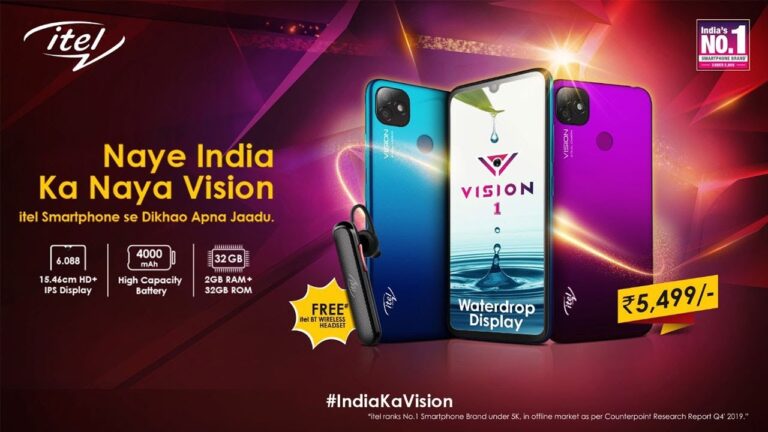 Itel Vision 1 Launched in India: Price, Specifications