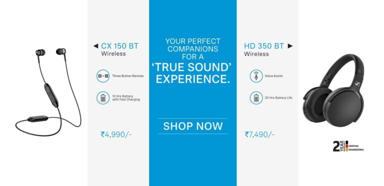 Sennheiser Launched CX350BT, CX150BT Wireless Earphones in India