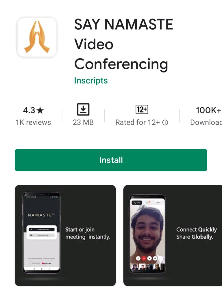 Made in India Zoom Alternative’s “Say Namaste” App Launched on Google Play Store