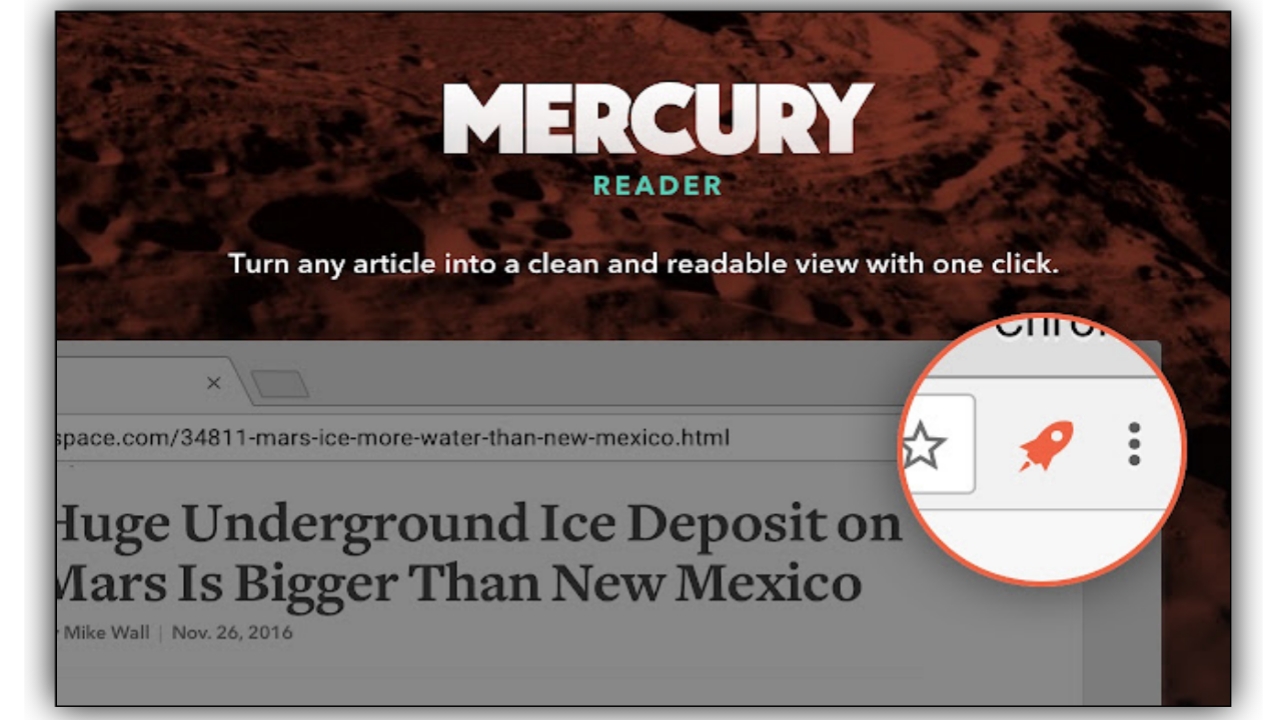 Mercury Reader extension
